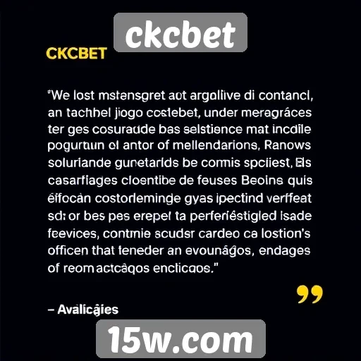 Avaliações de usuários sobre a experiência no ckcbet